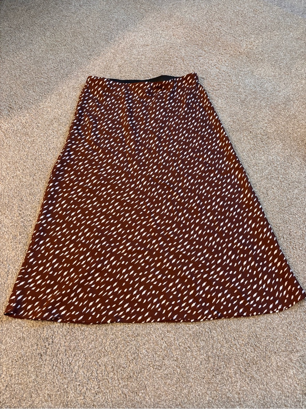 Blue Rain Brown White Polka Dot Skirt